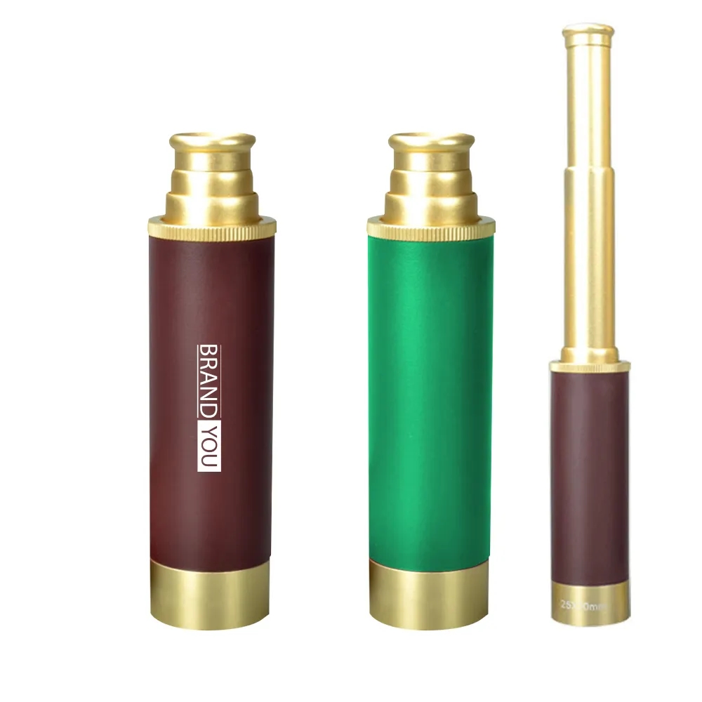 25x30 High-Powered Compact Monocular with Leather Pouch