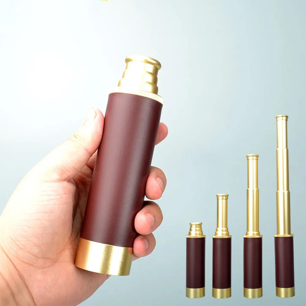 25x30 High-Powered Compact Monocular with Leather Pouch