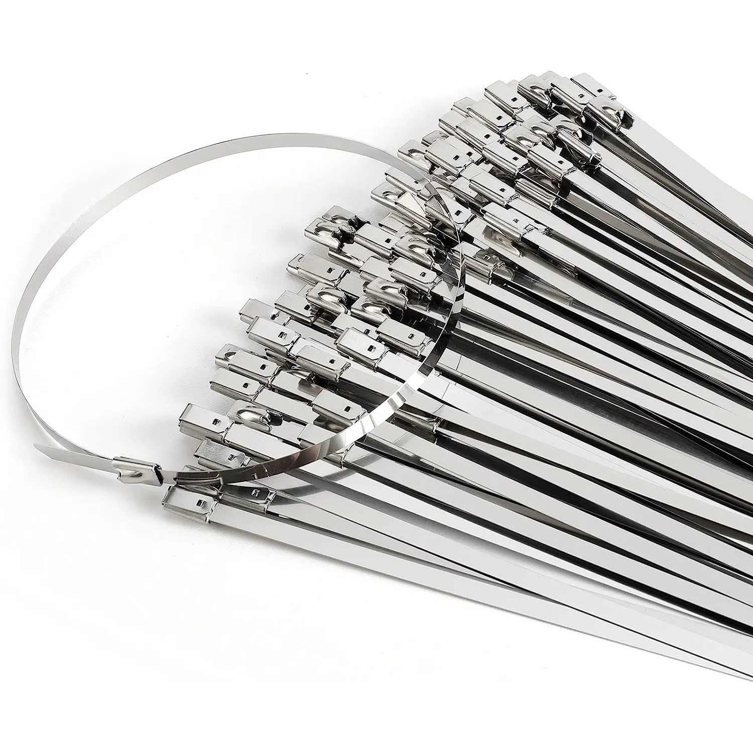 10" 304 Stainless Steel Zip Ties Multi-Purpose Self-Locking