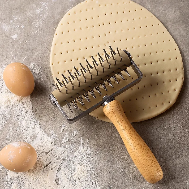 Stainless Steel Pizza Dough Docker Pin Roller