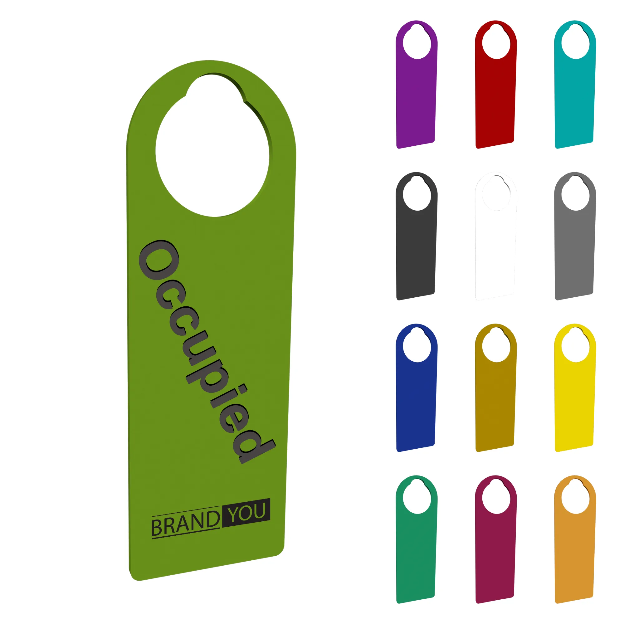 Plastic Double-Sided Room Status Indicator Sign Door Tag