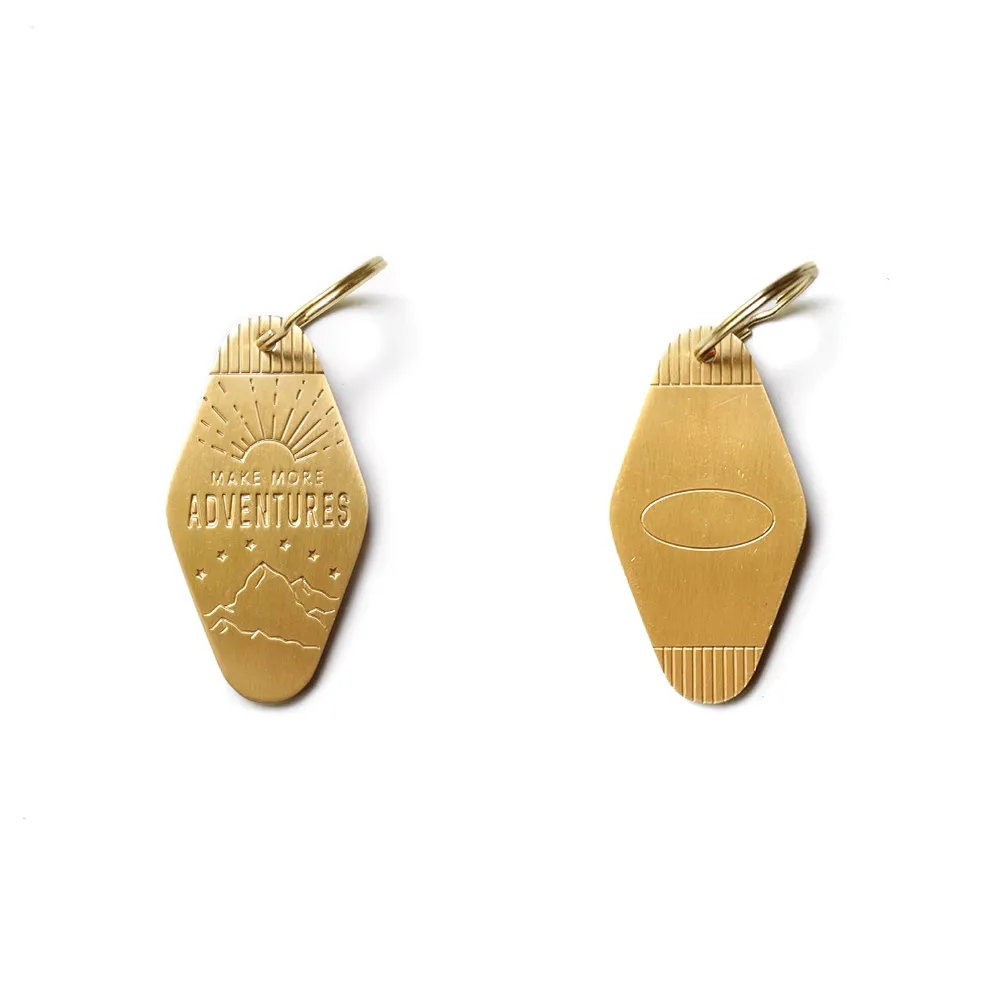 Retro Style Pure Copper Motel Keychain