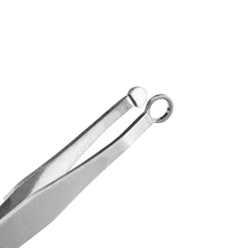 Stainless Steel Nose Hair Trimmer Round Tip w/ Leather Case