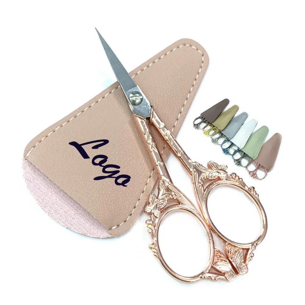 Stainless Steel Vintage Butterfly Scissors w/ Sheath