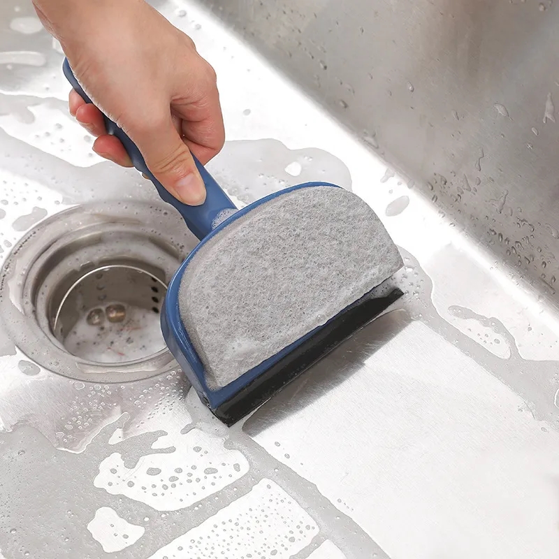Dual-Function Brush and Scraper for Sparkling Surface