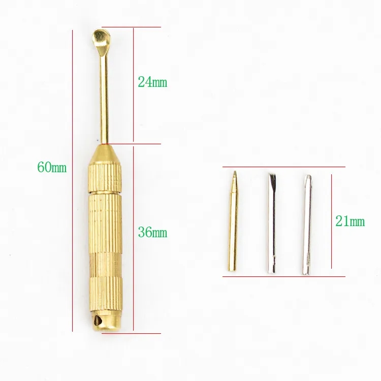 Portable Copper Ear Wax Removal Tools Spoon 4-piece Set