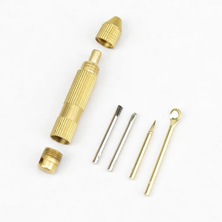Portable Copper Ear Wax Removal Tools Spoon 4-piece Set