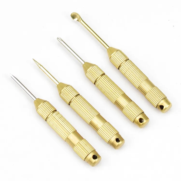 Portable Copper Ear Wax Removal Tools Spoon 4-piece Set