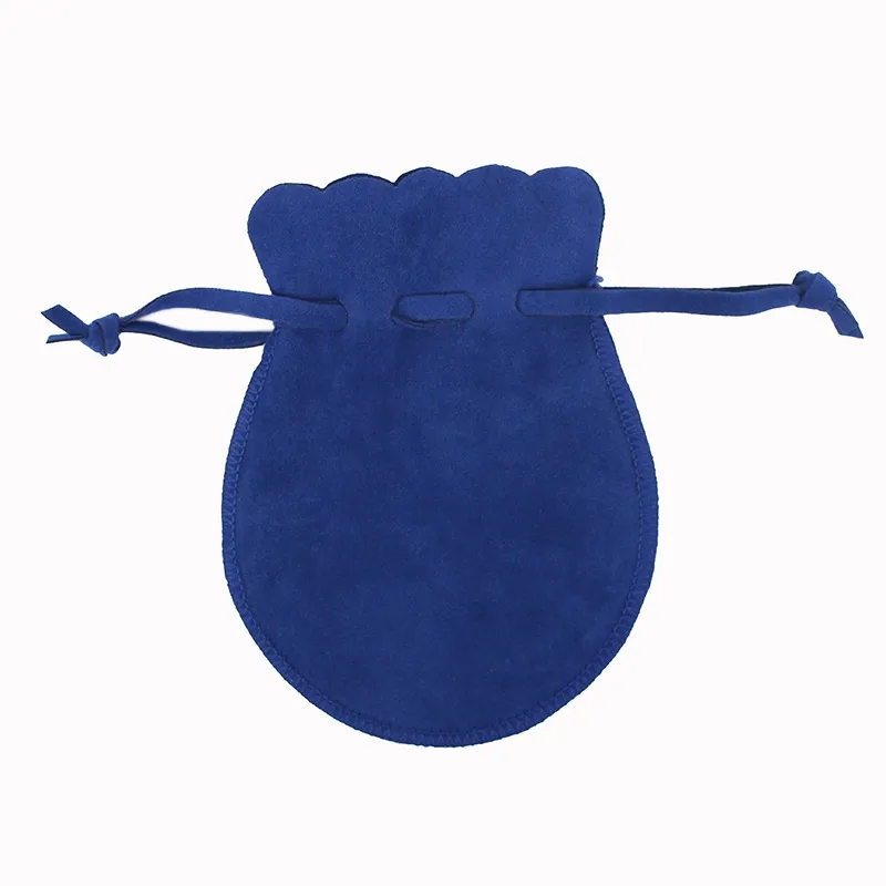 Double-Sided Velvet Jewelry Pouch Round Bottom