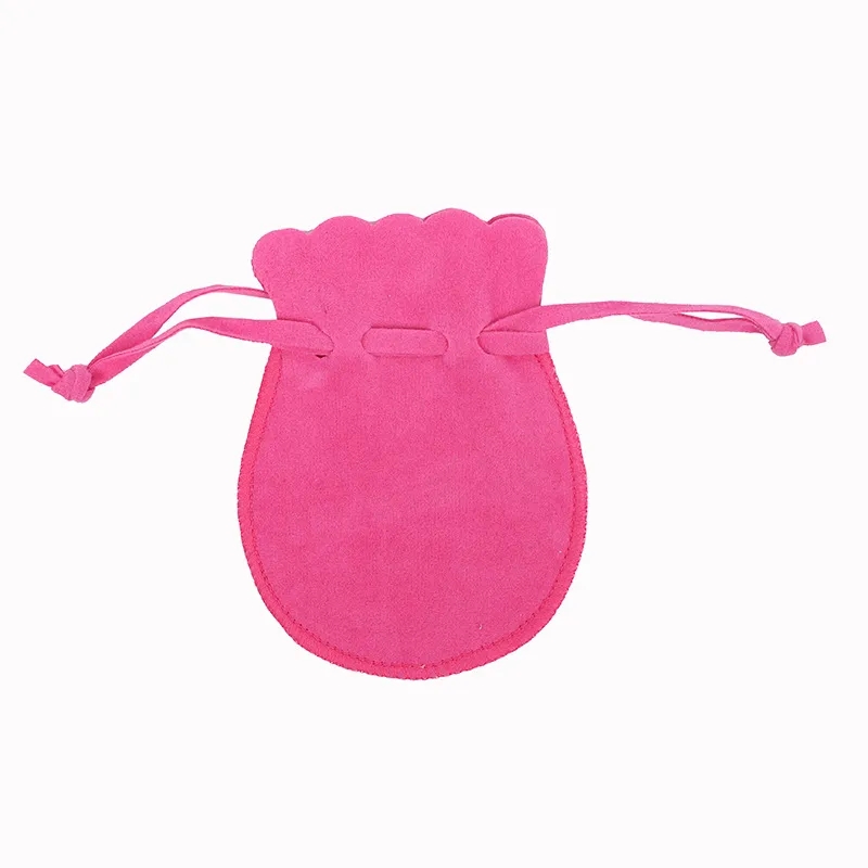 Double-Sided Velvet Jewelry Pouch Round Bottom