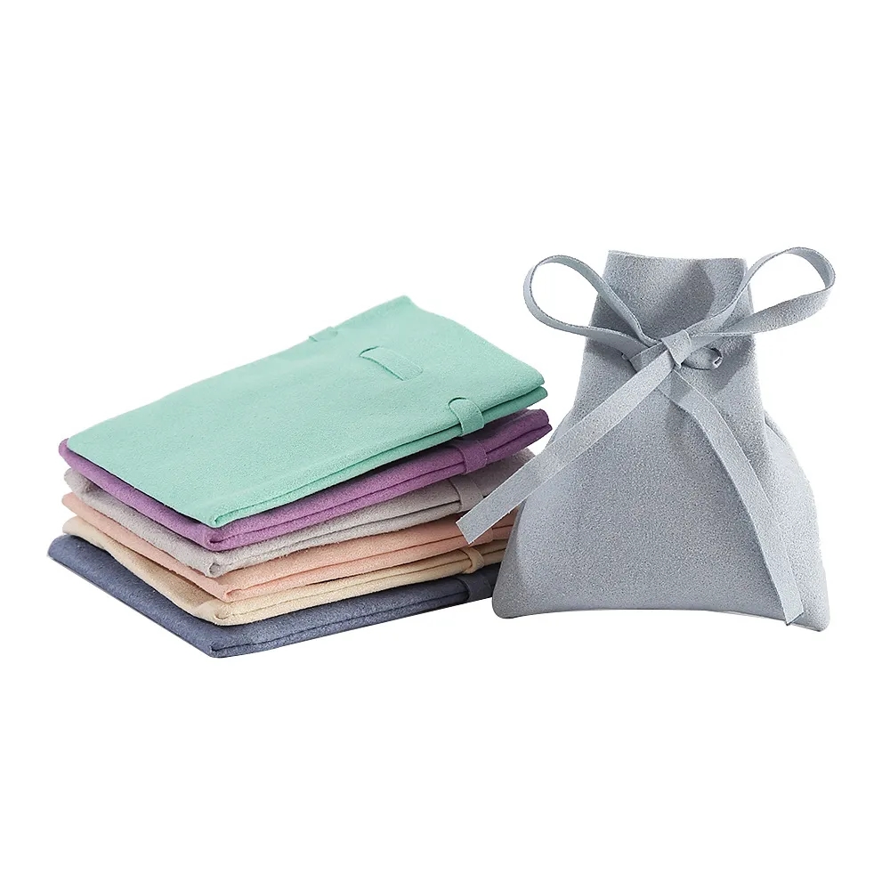 Scratch-Resistant Dustproof Double-Sided Suede Jewelry Pouch