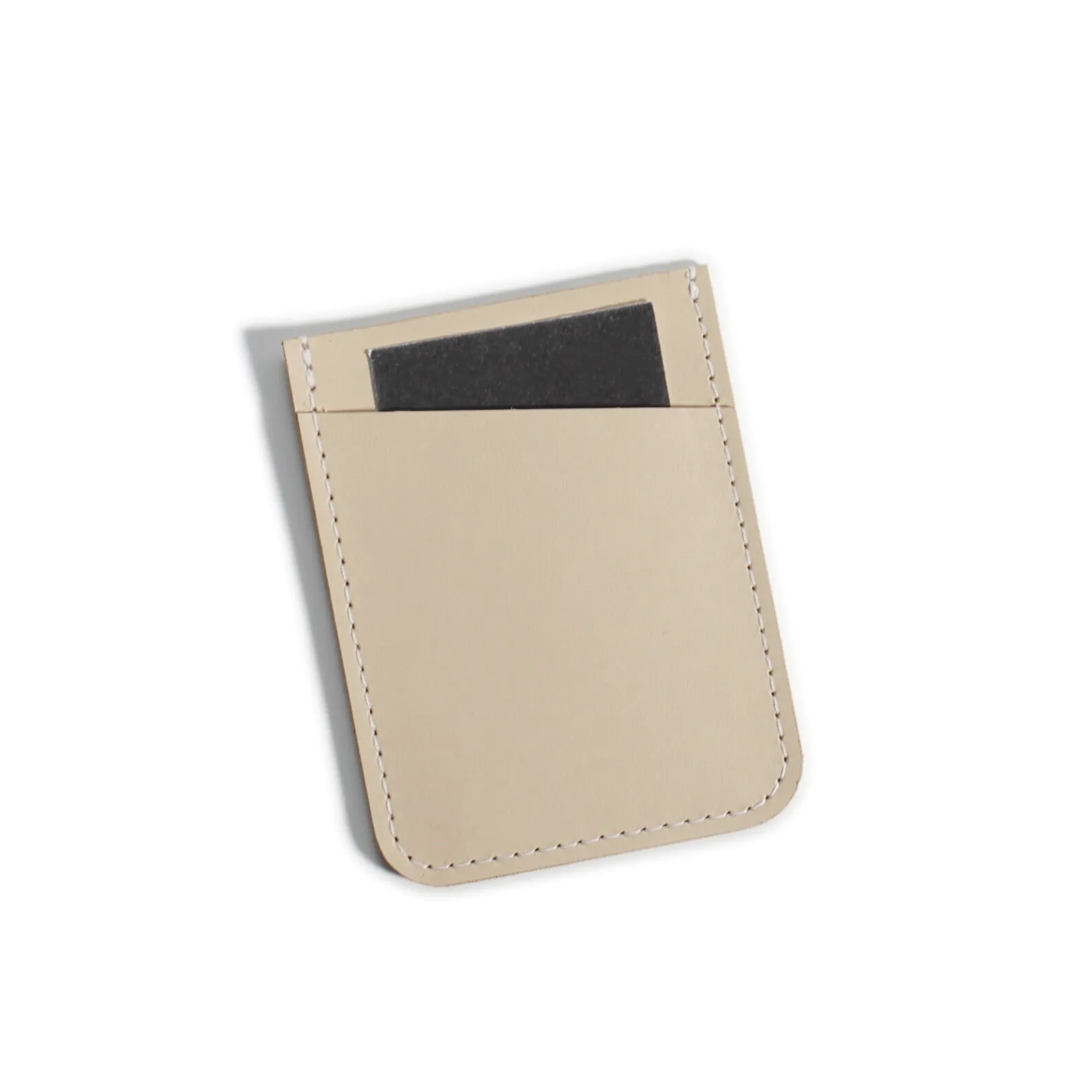 Personalized Minimalist Monogram Leather Slim Card Case