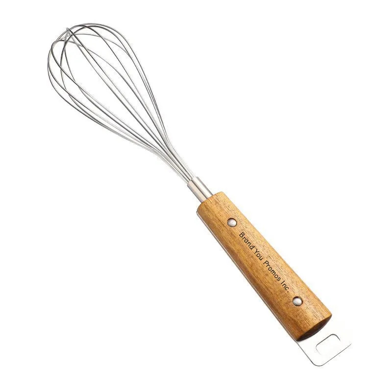 12-inch Stainless Steel Wire Whisk with Wood Handle
