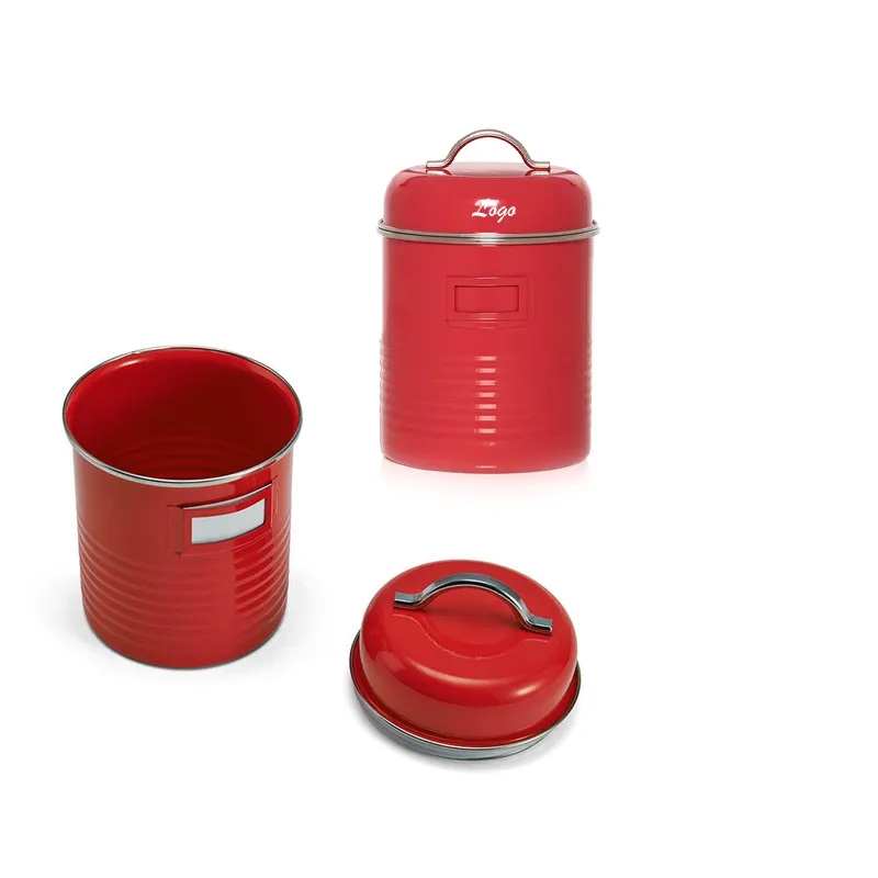 40 oz Tinplate Jar Moisture-proof with Label Slot