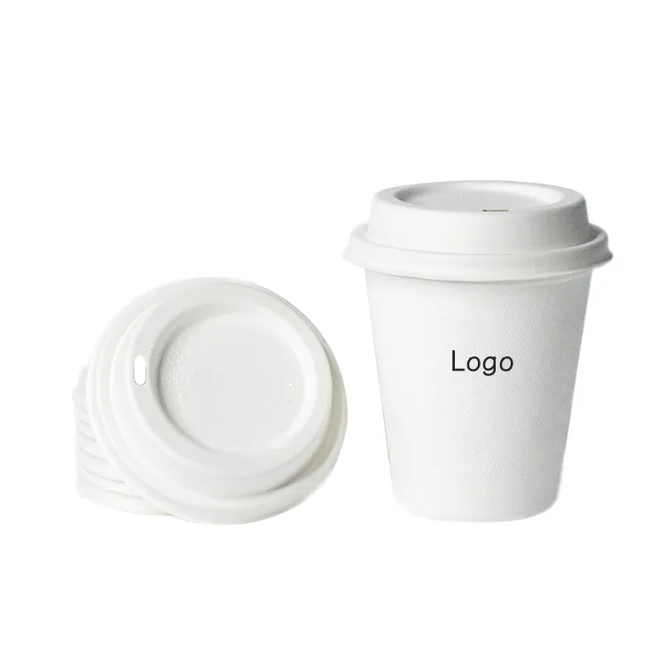 Compostable 8oz Coffee Cups with Lids