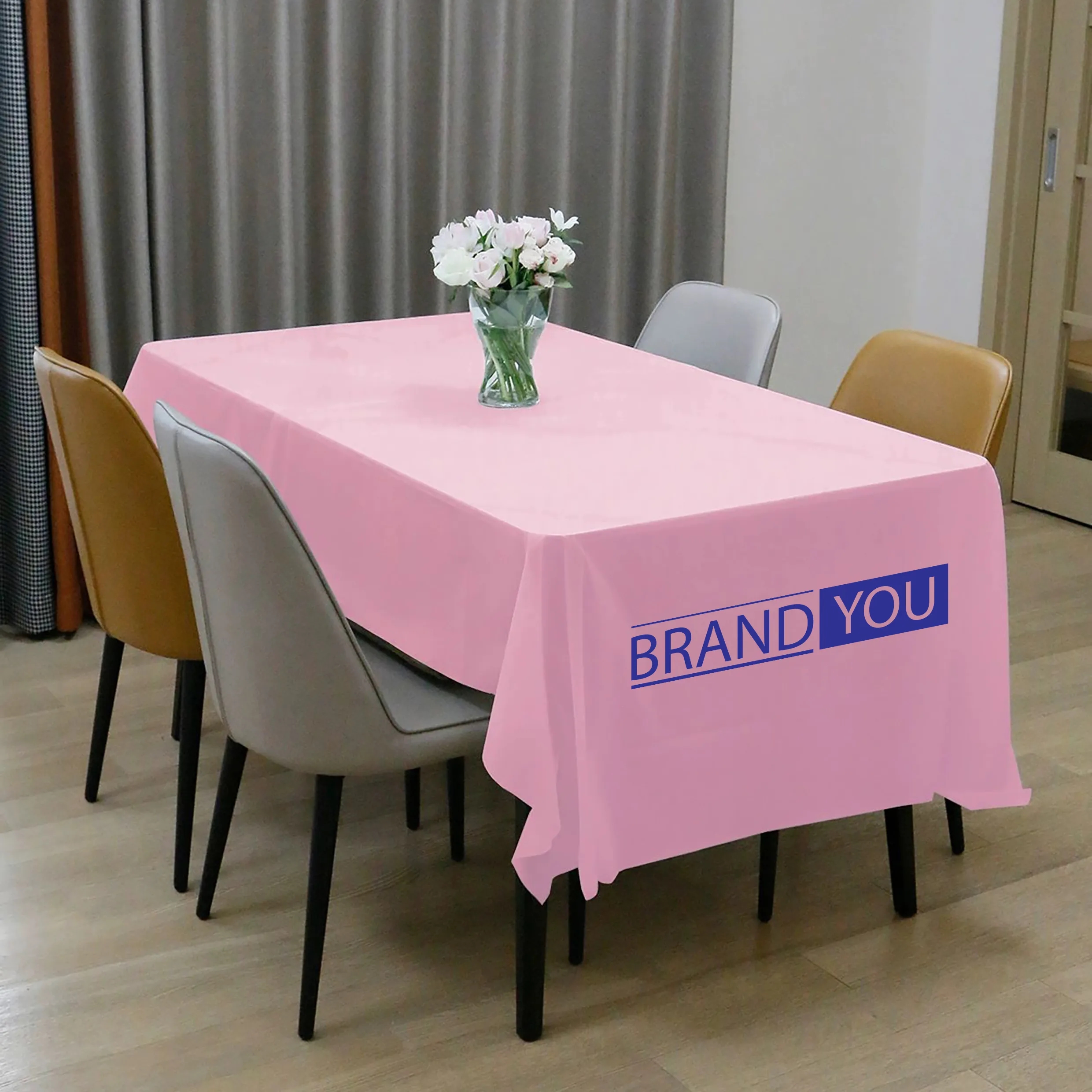 54x72" Disposable PEVA Plastic Tablecloth