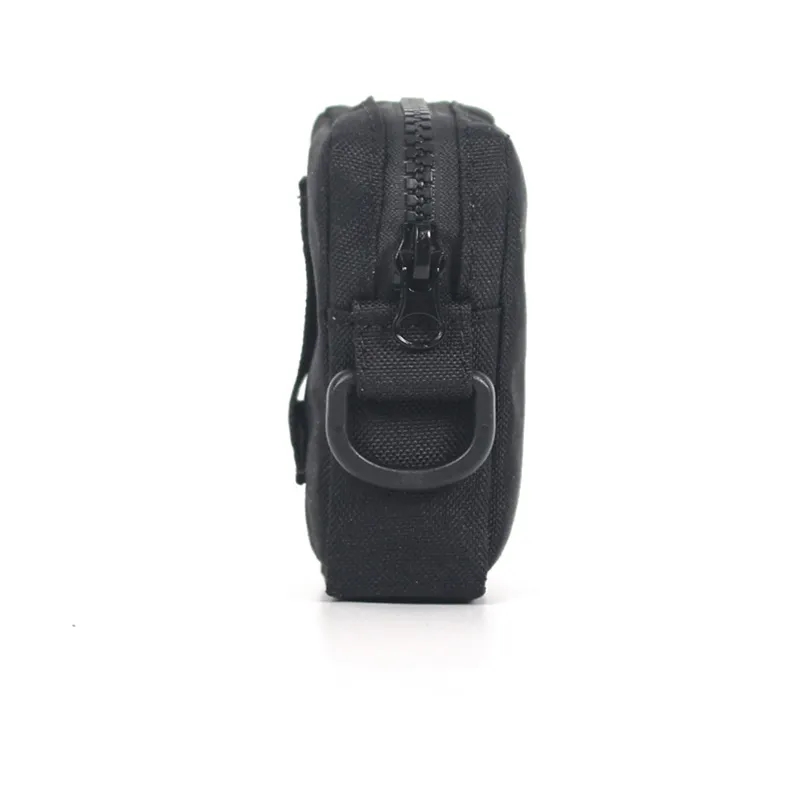 Compact Zippered Nylon Waist Storage Pouch