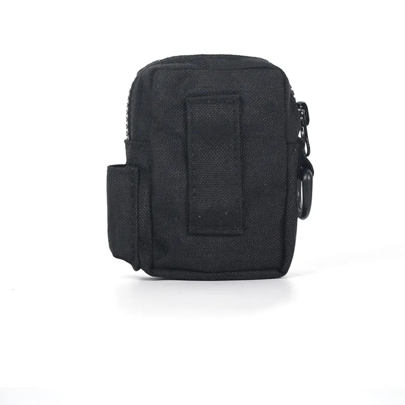 Compact Zippered Nylon Waist Storage Pouch