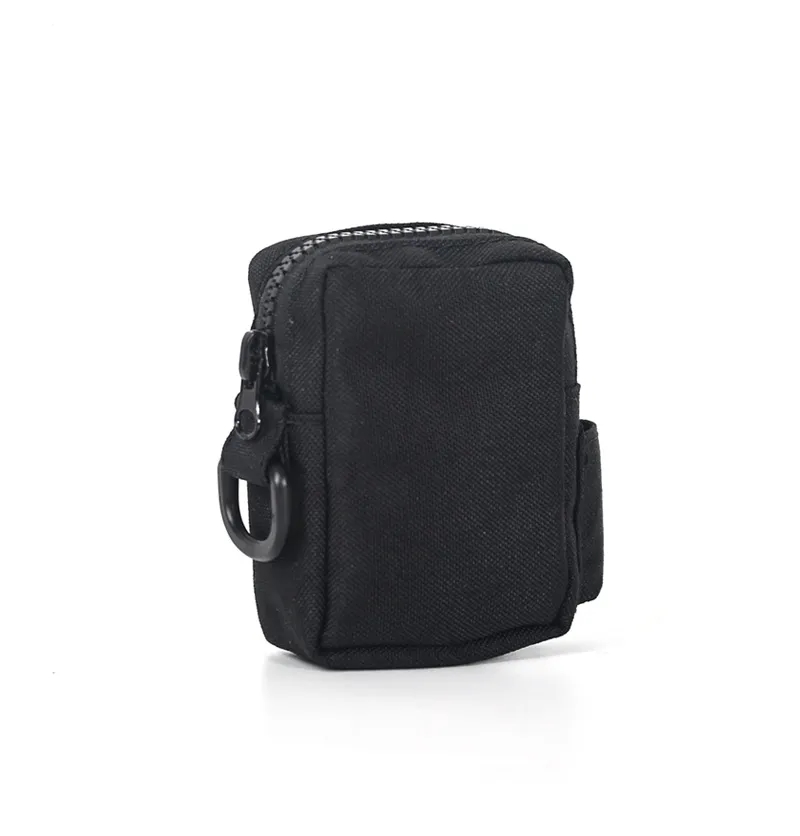 Compact Zippered Nylon Waist Storage Pouch