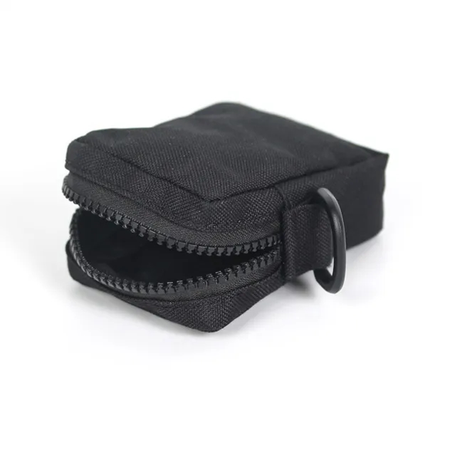 Compact Zippered Nylon Waist Storage Pouch