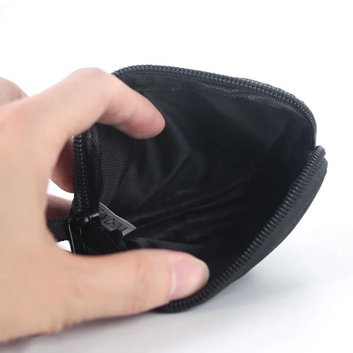 Oxford Cloth Zippered Mini Wallet with Strap
