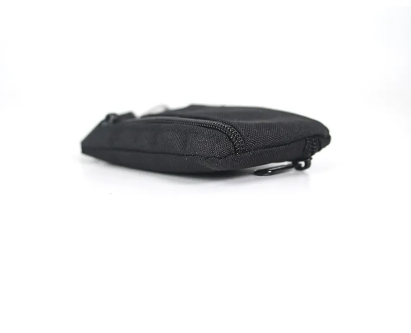 Zippered Nylon Mini Coin Purse Card Holder Pouch