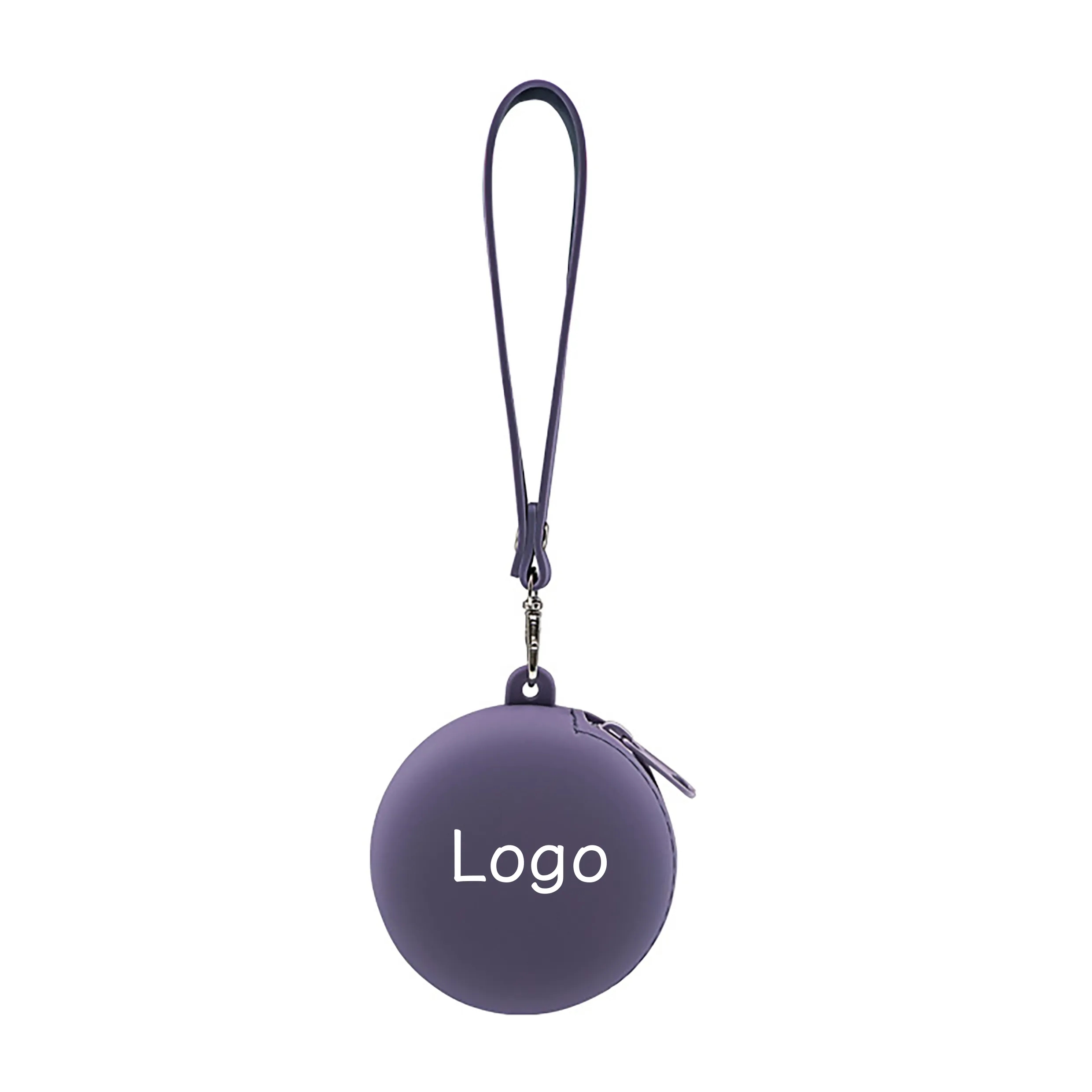 Round Silicone Coin Purse with Wristband