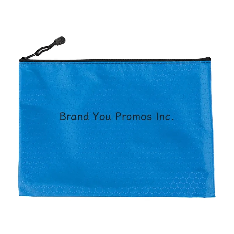 A4 Football Pattern Zipper Document Folder Organizer Bag