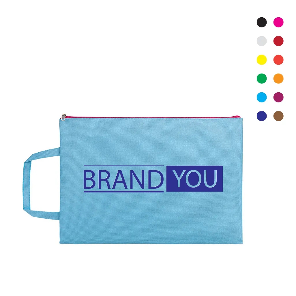 A4 Waterproof Zipper Document Bag with Handles