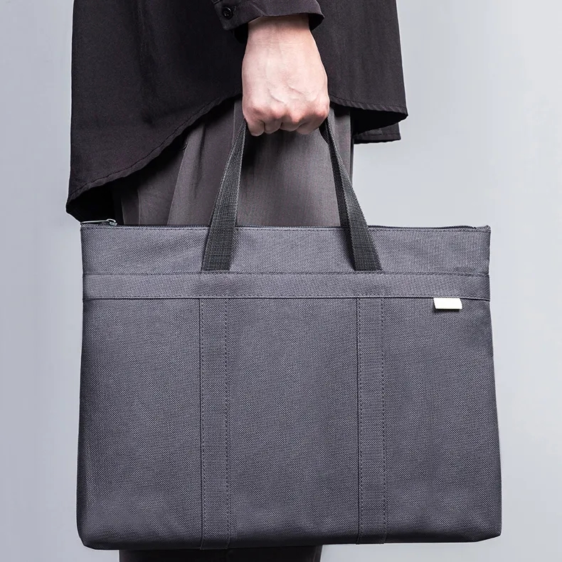 Oxford Cloth Zippered Document Bag with Handle