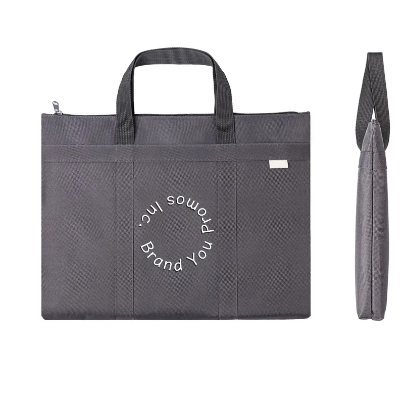Oxford Cloth Zippered Document Bag with Handle