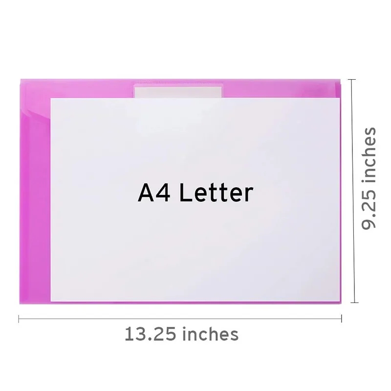 Plastic Poly Filing Envelopes Clear Document Folders