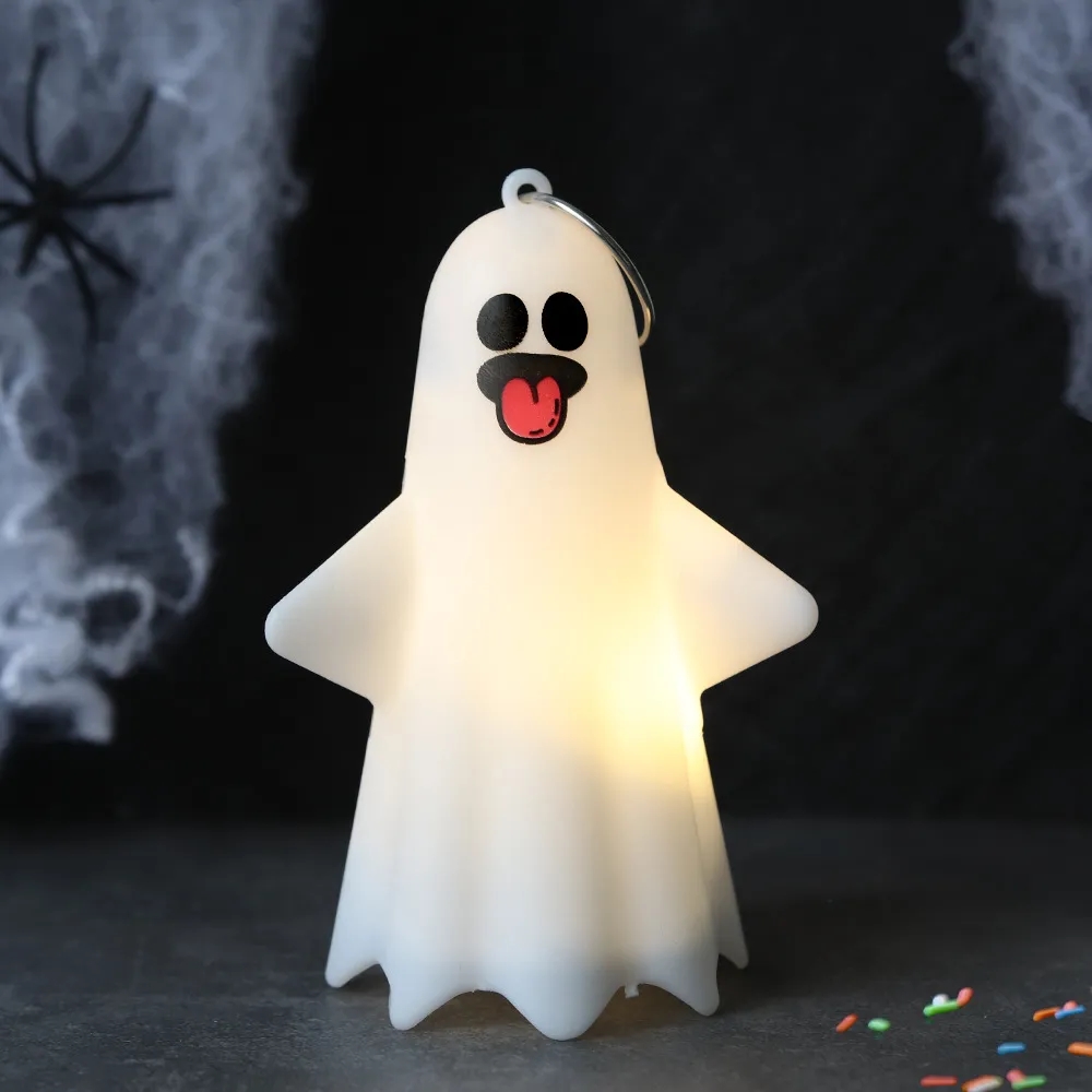 Halloween LED Light-up Mischievous Ghost Keychain Decoration