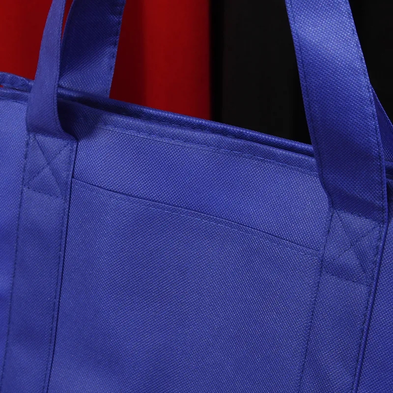 Zippered Non-Woven Insulation Takeout Bag w/ Front Pocket