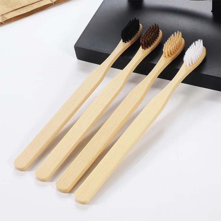 Natural Eco-Friendly Bamboo Toothbrushes w/ Soft Bristles