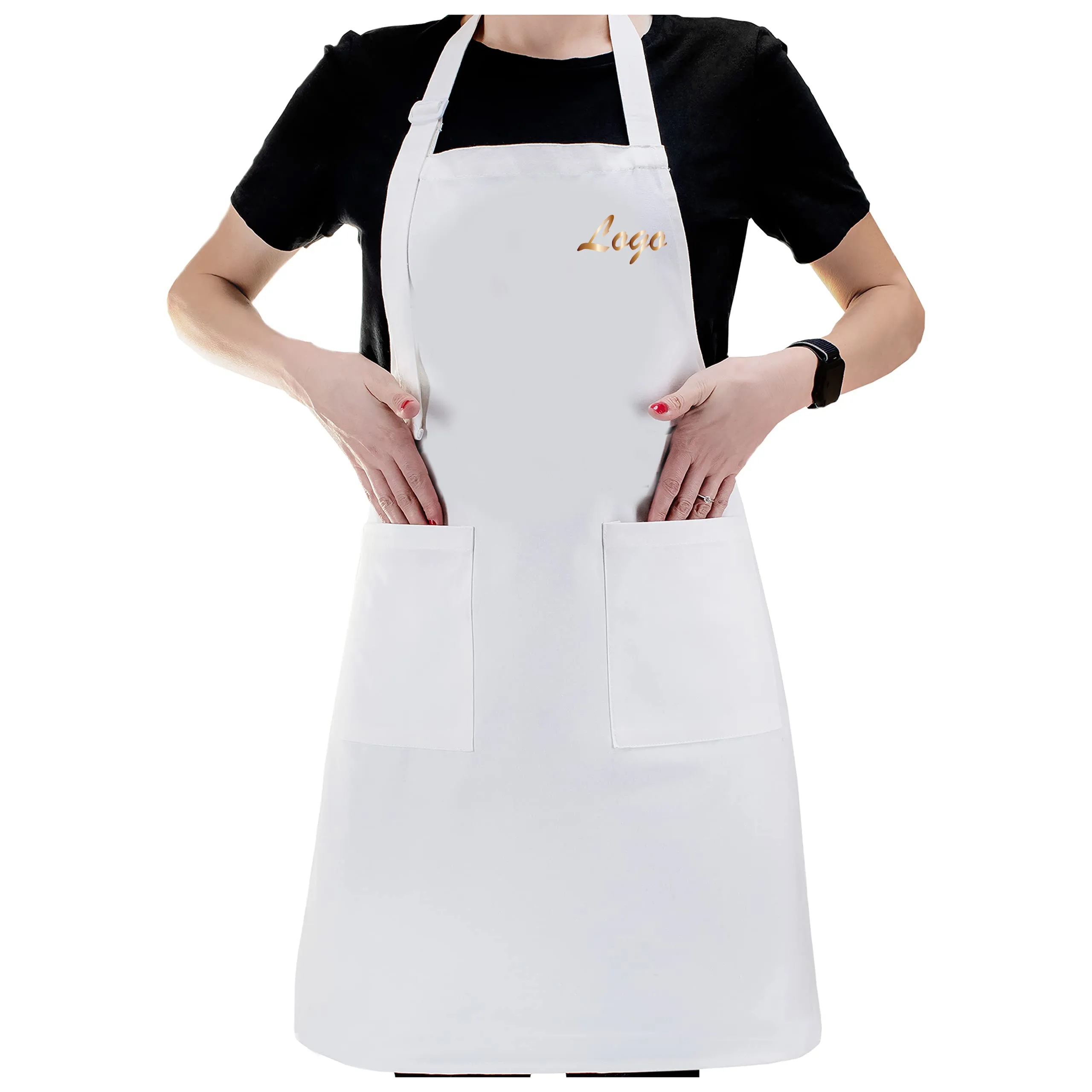 Cotton Kitchen Chef Aprons w/ Pockets
