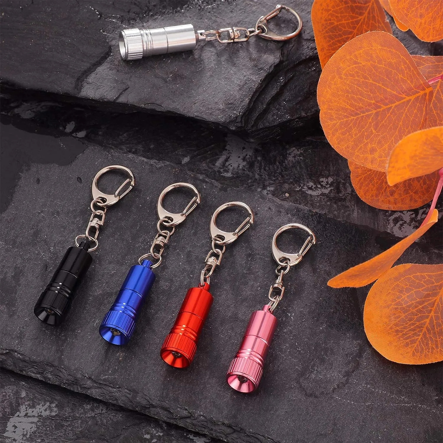 Portable Mini LED Flashlight Keychain with Hook