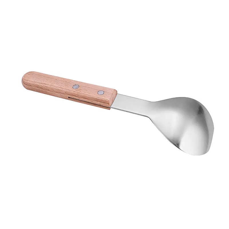 Wooden Handle Stainless Steel Ice Cream Scoop & Fruit Server