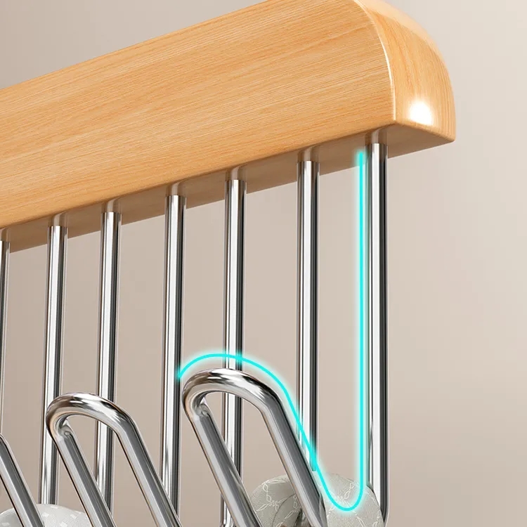 Multifunctional  Anti Slip 8-Hook Wooden Hanger