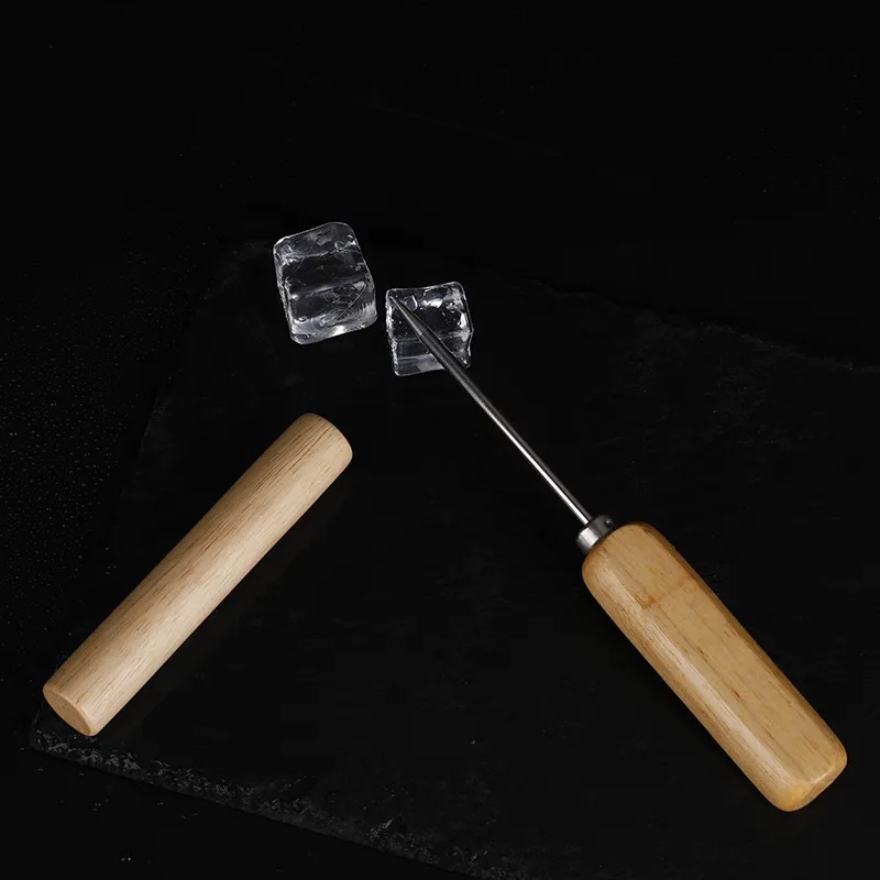 Multi-Functional Wood Stainless Steel Long Ice Chisel