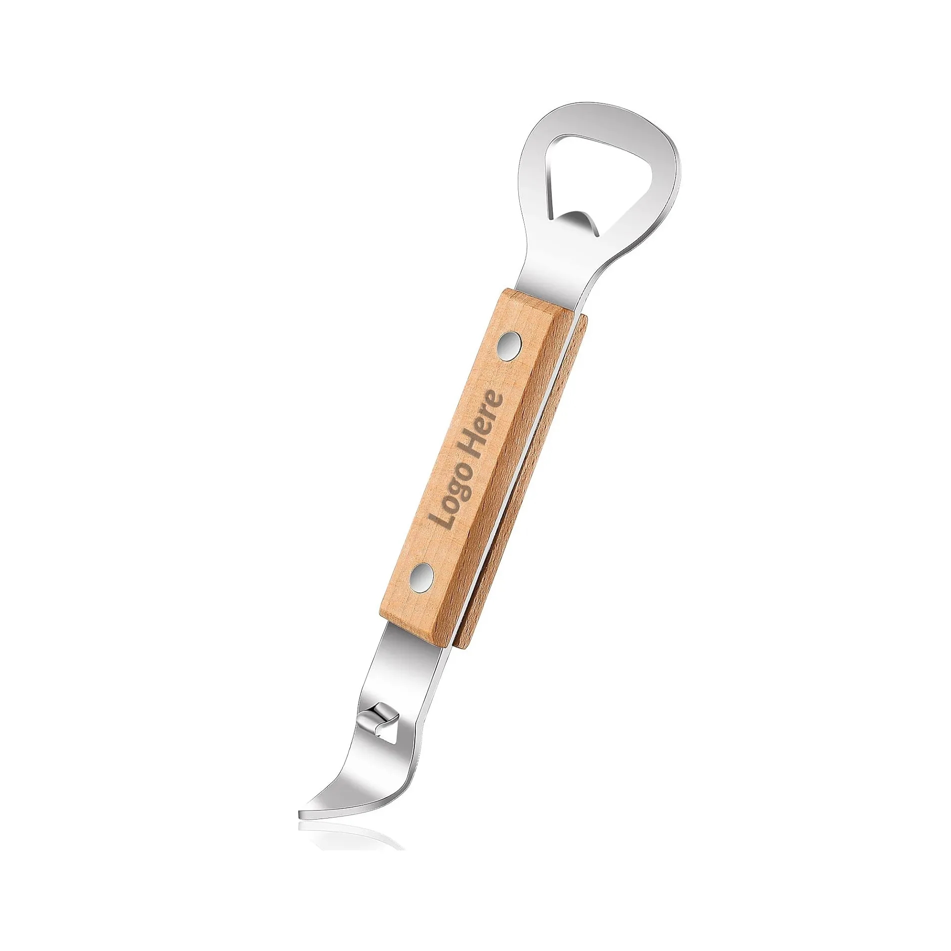 Wood-Handled Magnetic Bottle & Can Opener