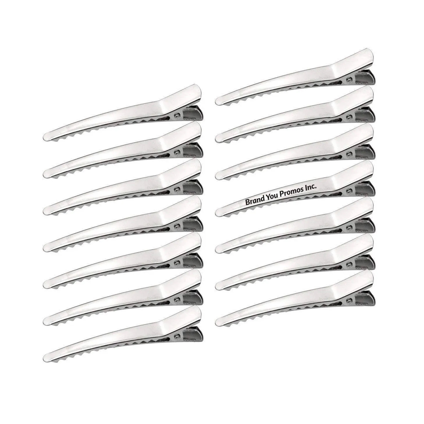 Silver Alligator Hair Clips 2.36" - Salon & DIY Grip Pins