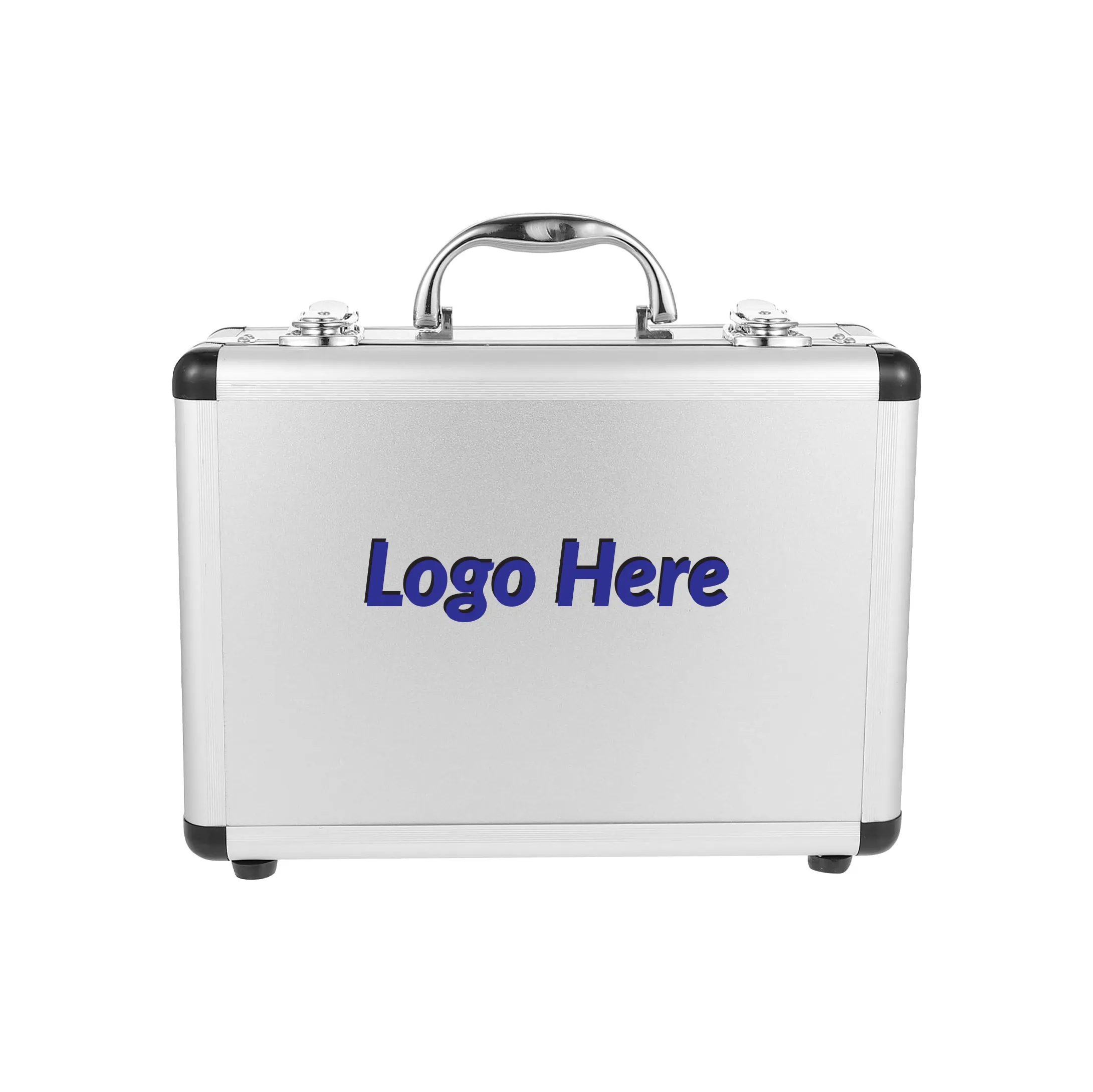 Silver Aluminum Briefcase with Lock