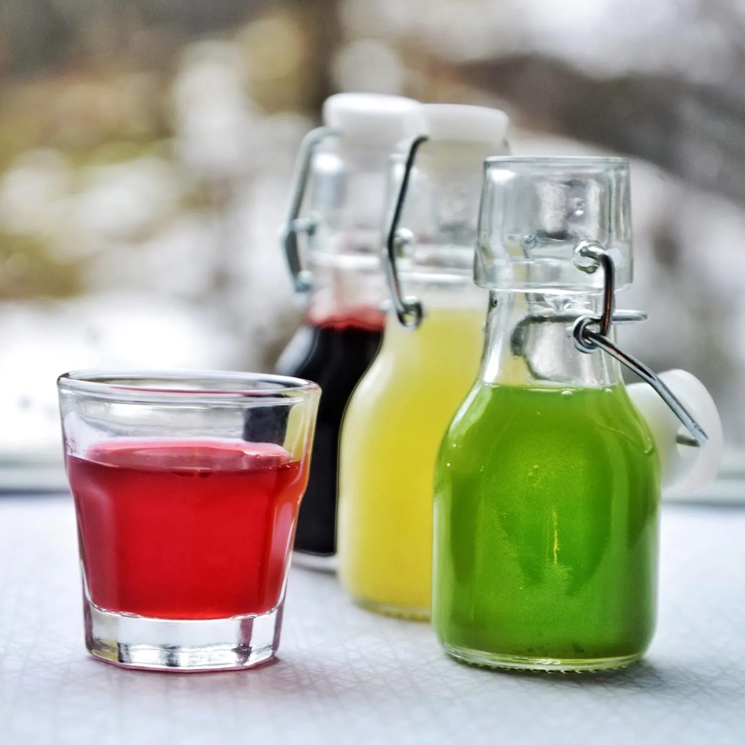 2 oz Airtight Swing Top Brewing Glass Bottles for Beverages