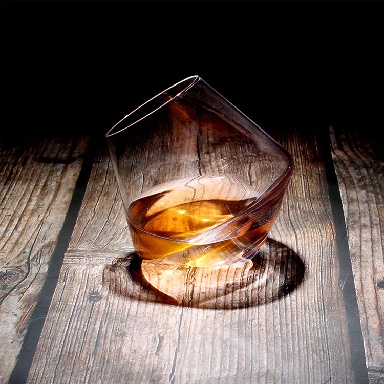 11oz Crystal Tilted Whiskey Glass