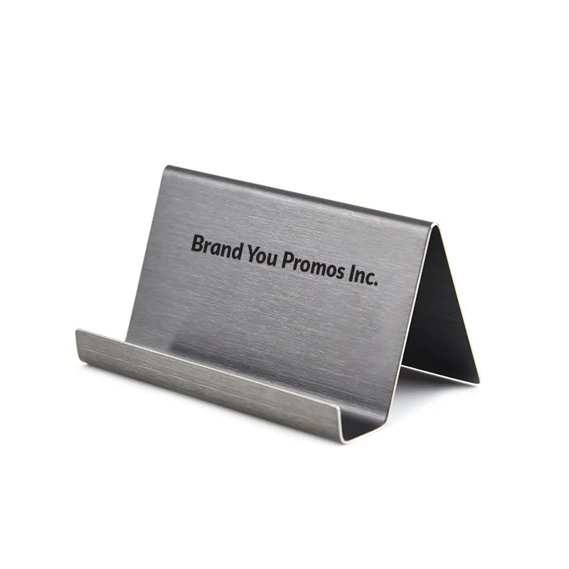 Elegant Stainless Steel Desk Business Card Holder