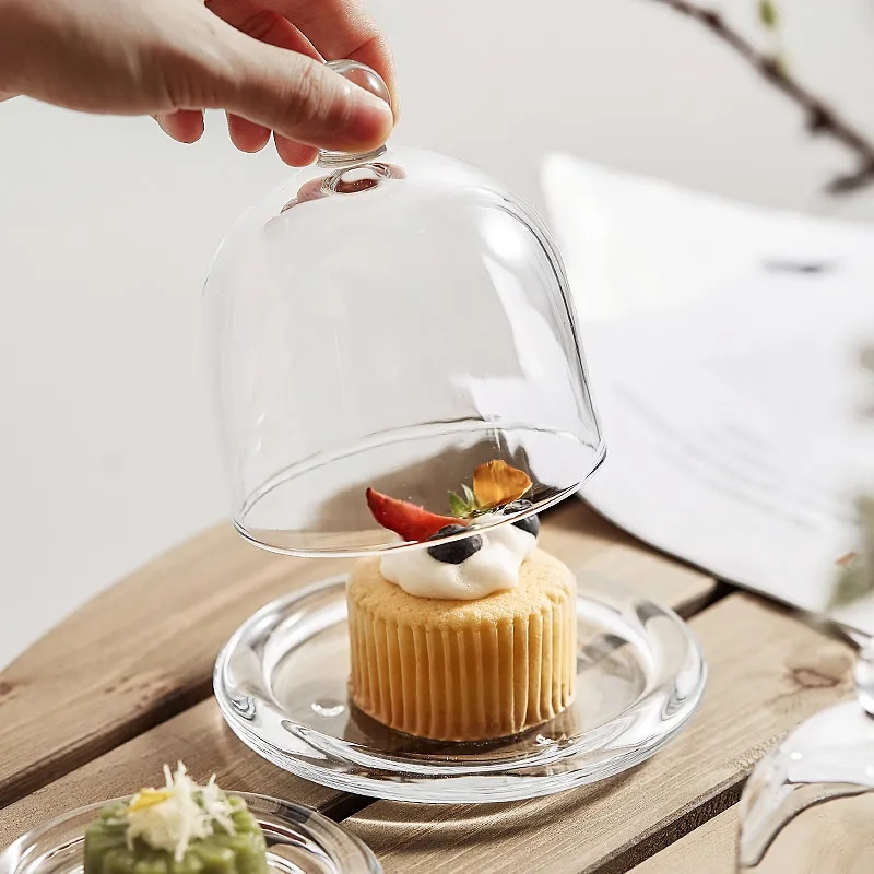 Versatile & Elegant Crystal Glass Butter Cloche with Handle