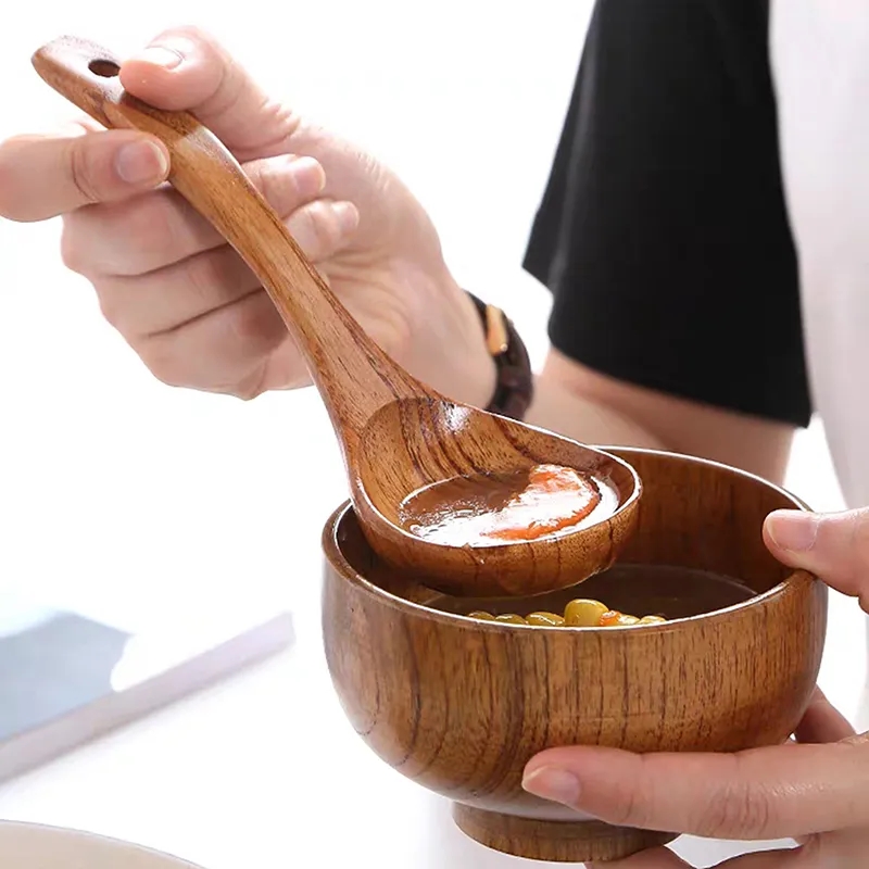 11-inch Large Wooden Ladle for Soup and Stew Serving
