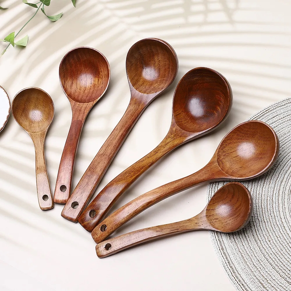 11-inch Large Wooden Ladle for Soup and Stew Serving