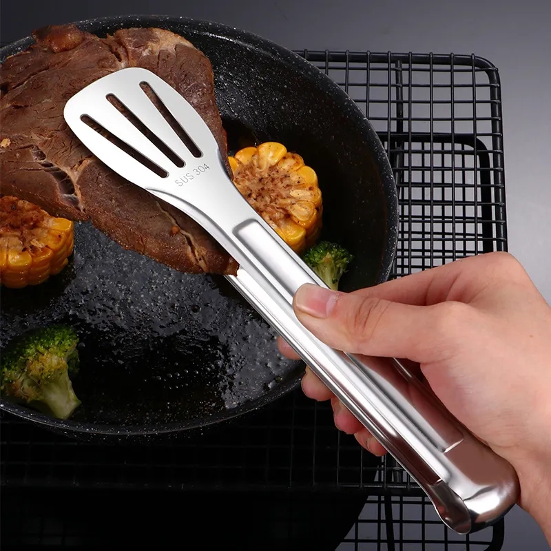 9-Inch Stainless Steel Kitchen and Buffet Serving Tongs